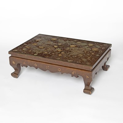 Lot 356 - Asian Style Inlaid and Lacquered Low Table