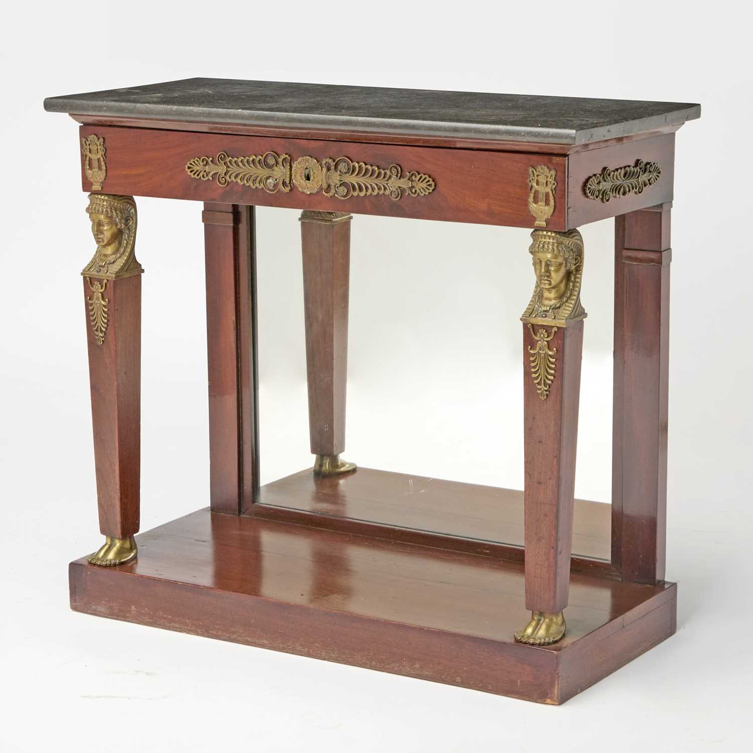 Lot 558 - Restauration Gilt-Bronze Mounted Mahogany Console