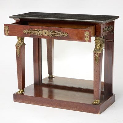 Lot 558 - Restauration Gilt-Bronze Mounted Mahogany Console