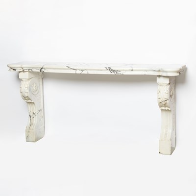 Lot 201 - Neoclassical White Marble Console Table