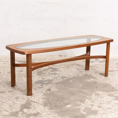 Lot 81 - Walnut Glass Insert Coffee Table