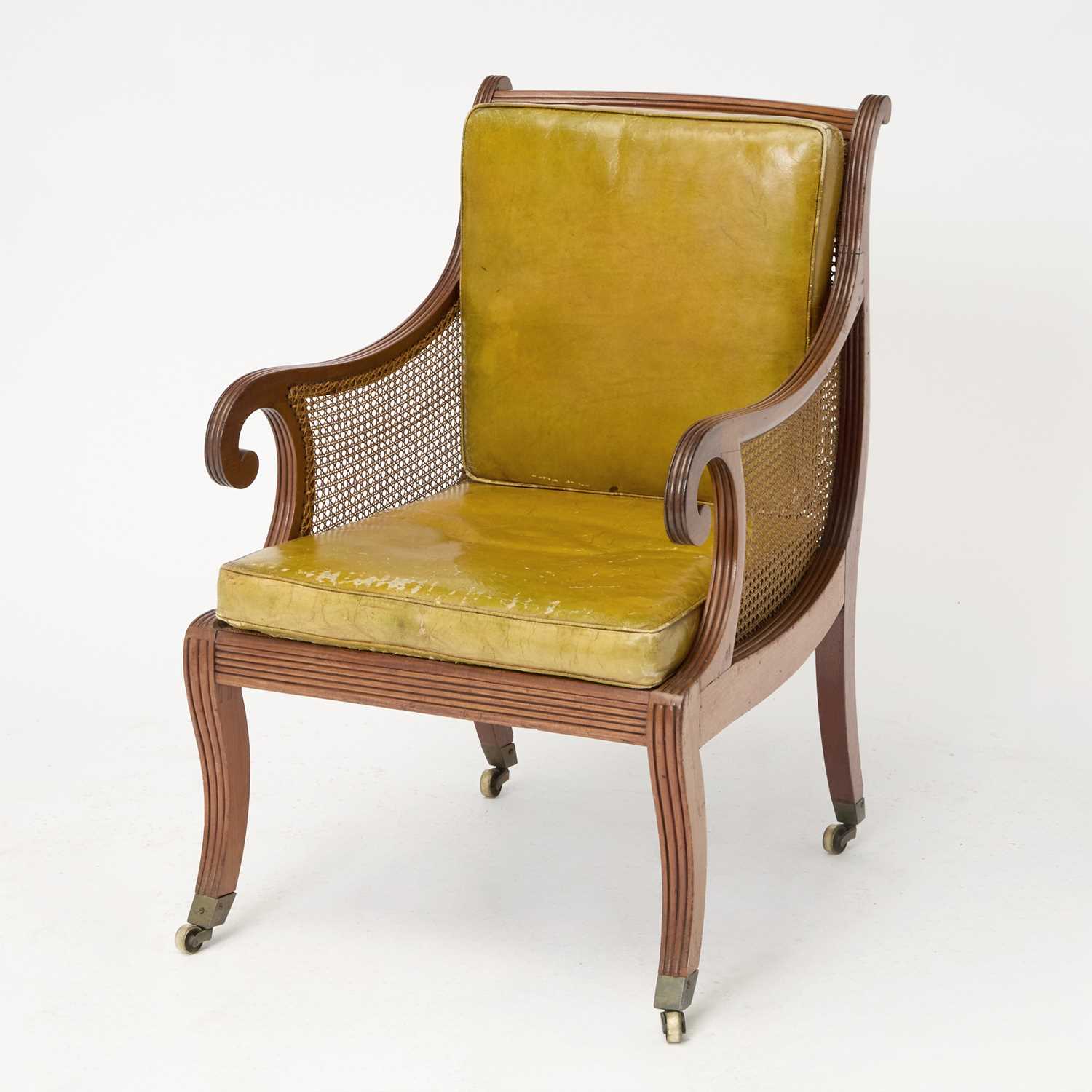 Lot 516 - Regency Mahogany Caned Libary Chair