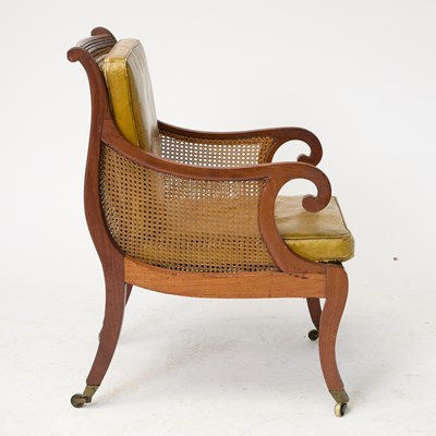 Lot 516 - Regency Mahogany Caned Libary Chair