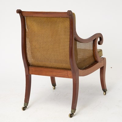 Lot 516 - Regency Mahogany Caned Libary Chair