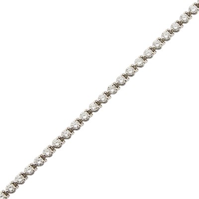 Lot 2283 - White Gold and Diamond Straightline Bracelet