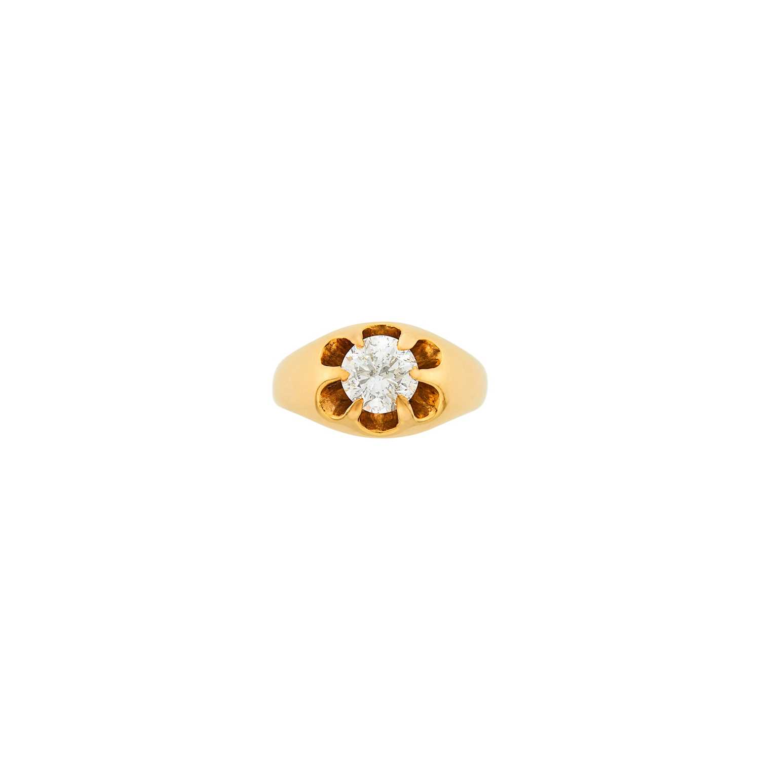 Lot 35 - Gentleman's Gold and Diamond Ring