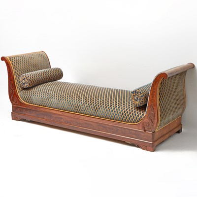 Lot 258 - Empire Upholstered Mahogany Daybed