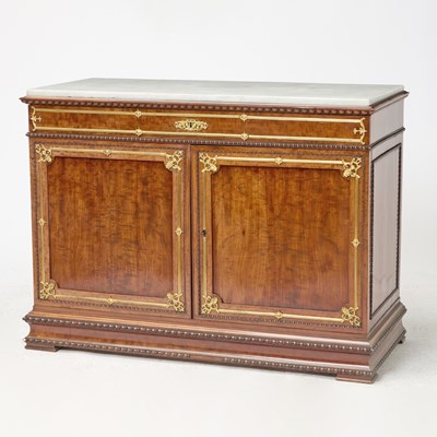 Lot 311 - Napoleon III Marble Top Gilt-Metal Mounted Mahogany Cabinet