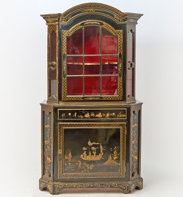 Lot 287 - Napoleon III Black and Gilt Chinoiserie Cabinet