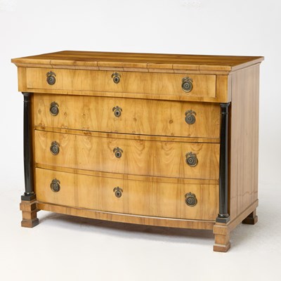 Lot 255 - Biedermeier Part Ebonized Walnut Commode