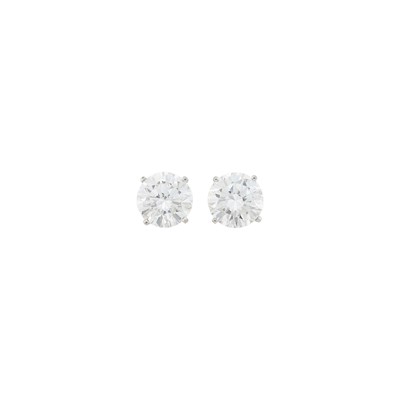 Lot 120 - Pair of Platinum and Diamond Stud Earrings