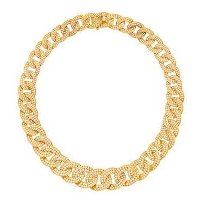 Lot Van Cleef & Arpels Gold and Diamond 'Olympia' Necklace, France