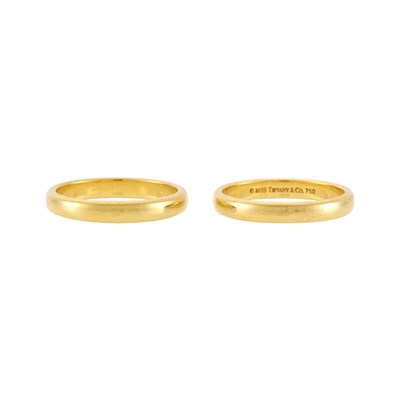 Lot 2114 - Tiffany & Co. Two Gold Band Rings