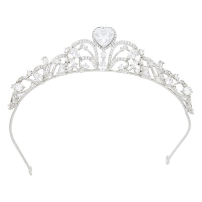 Lot 294 - Metal and White Simulated Stone Tiara