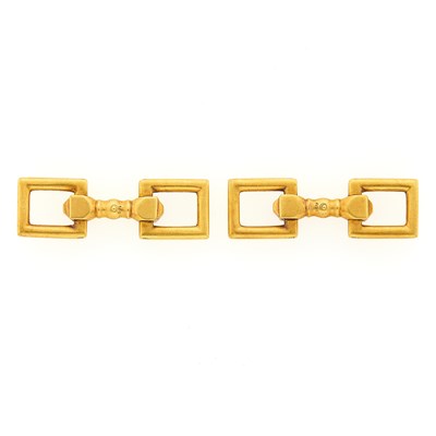 Lot 2112 - Pair of Gold Cufflinks