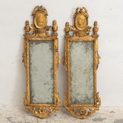 Lot 268 - Pair of Louis Style Carved Giltwood Mirrors