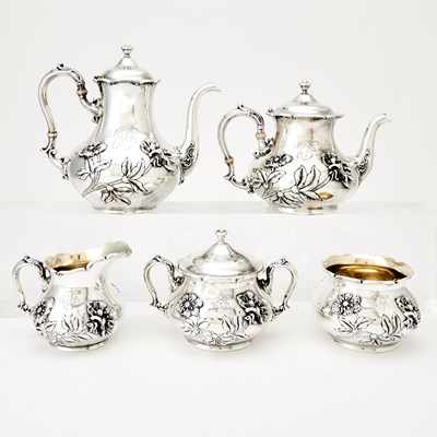 Lot 1128 - Gorham Sterling Silver Tea and Coffee Service