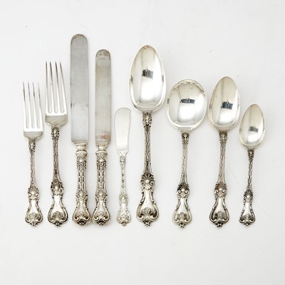 Lot 253 - Whiting Mfg. Co. Sterling Silver "King Edward" Pattern Flatware Service