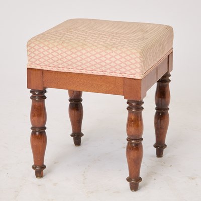 Lot 160 - George III Style Needlepoint Upholstered Mahogany Bench