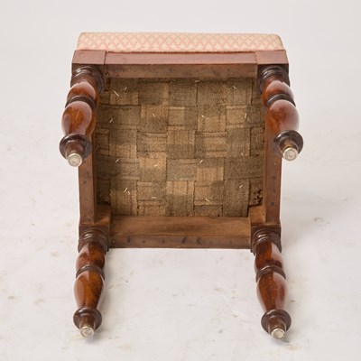 Lot 160 - George III Style Needlepoint Upholstered Mahogany Bench