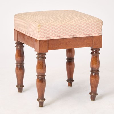 Lot 160 - George III Style Needlepoint Upholstered Mahogany Bench