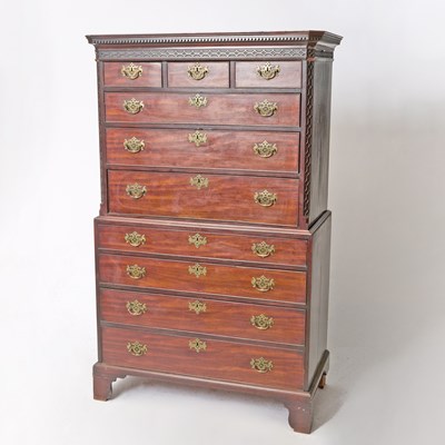 Lot 247 - George III Mahogany Chest on Chest