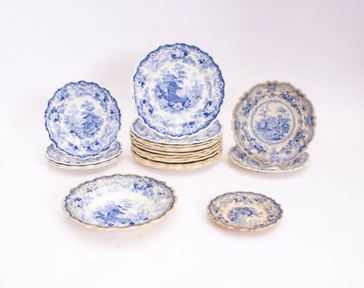 Lot 11 - Group of Blue and White Swiss Scenery Ceramic Plates