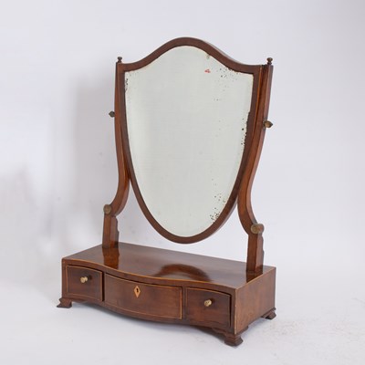 Lot 278 - George III Inlaid Mahogany Shaving Mirror