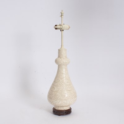 Lot 280 - Chinese Cizhou Style White Stoneware Lamp