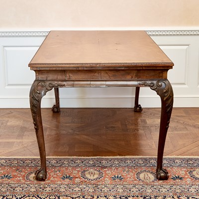 Lot 102 - George II Style Walnut and Parcel-Gilt Center Table