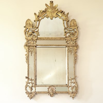 Lot 101 - Régence Giltwood Mirror