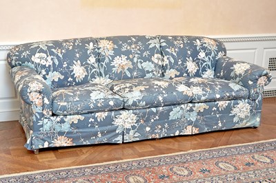 Lot 154 - Modern Floral Upholstered Loose Cushion Sofa