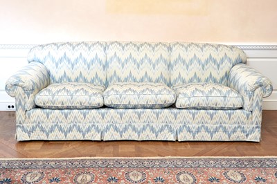 Lot 154 - Modern Floral Upholstered Loose Cushion Sofa