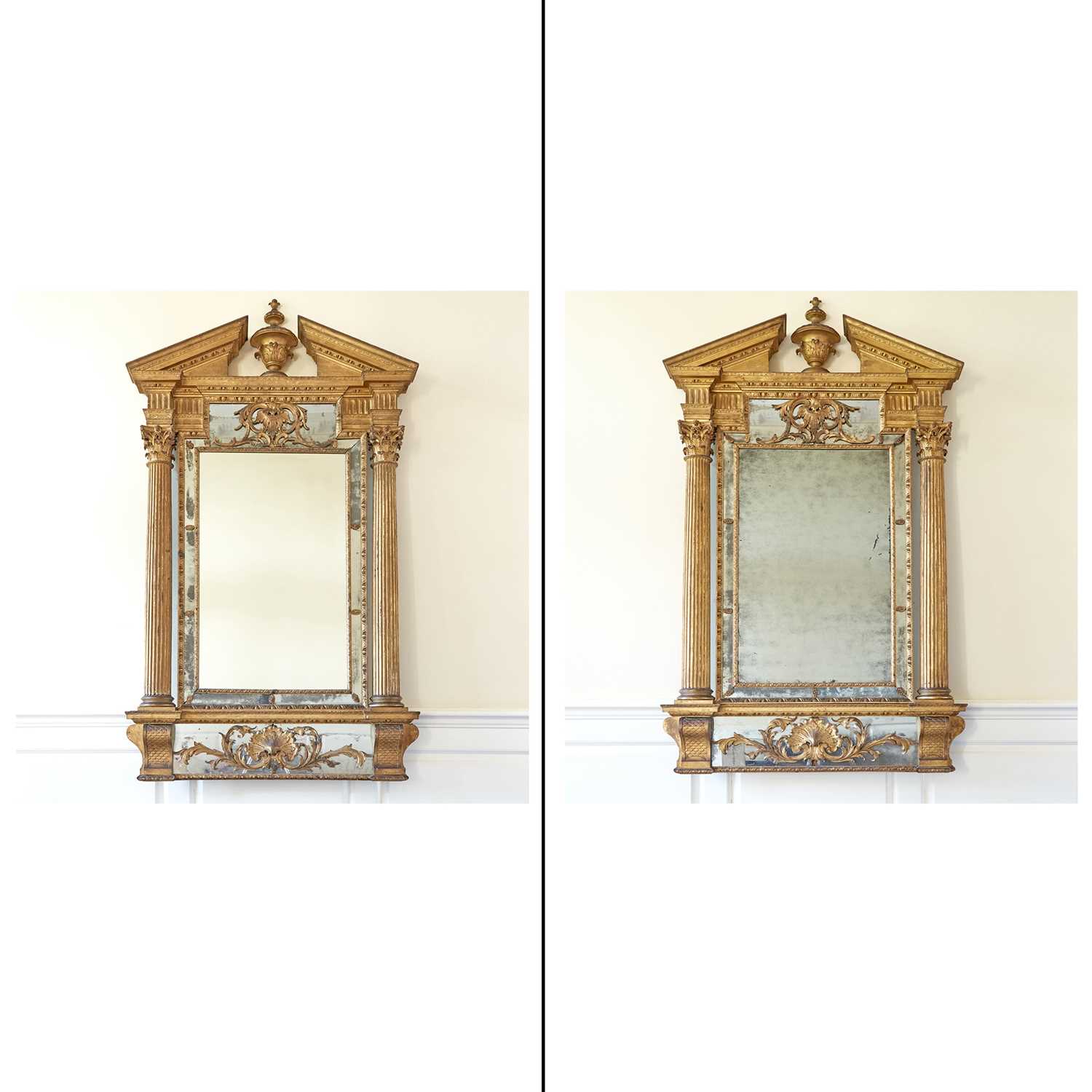 Lot 125 - Pair of Irish George III Giltwood Mirrors