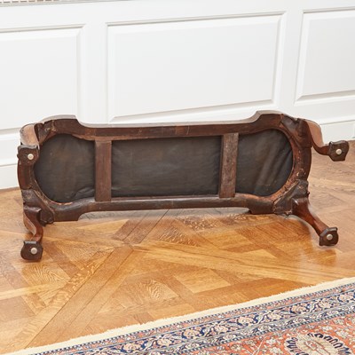 Lot 104 - George II Burr and Figured Walnut Long Bench