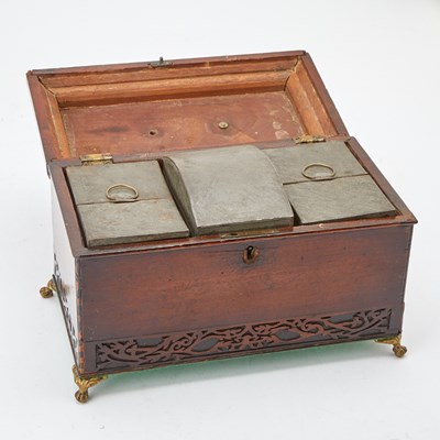 Lot 112 - George II Inlaid Mahogany Tea Caddy