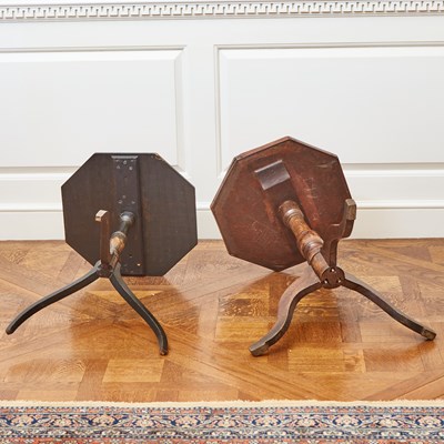 Lot 120 - George III Provincial Elmwood Tripod Stand