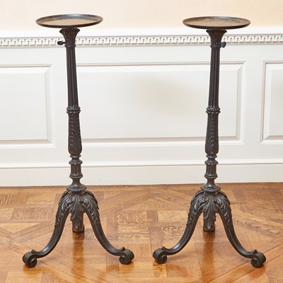 Lot 140 - Pair of German Fer de Berlin (Royal Ironworks) Cast Iron Torchères