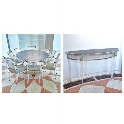 Lot Suite of Acrylic and Chrome Furniture