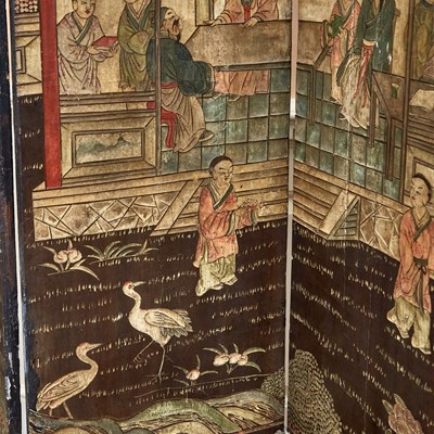 Lot 166 - Chinese Coromandel Seven-Panel Screen