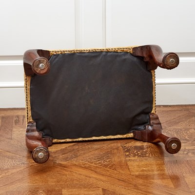 Lot 99 - George II Upholstered Walnut Stool