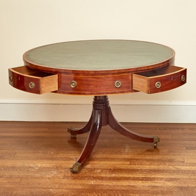 Lot 137 - Regency Inlaid Mahogany Drum Table