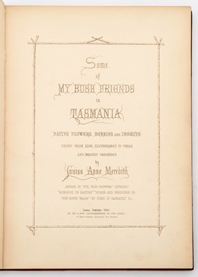 Lot 85 - A beautifully illustrated book of poems, with color-printed plates of Tasmanian plants and insects