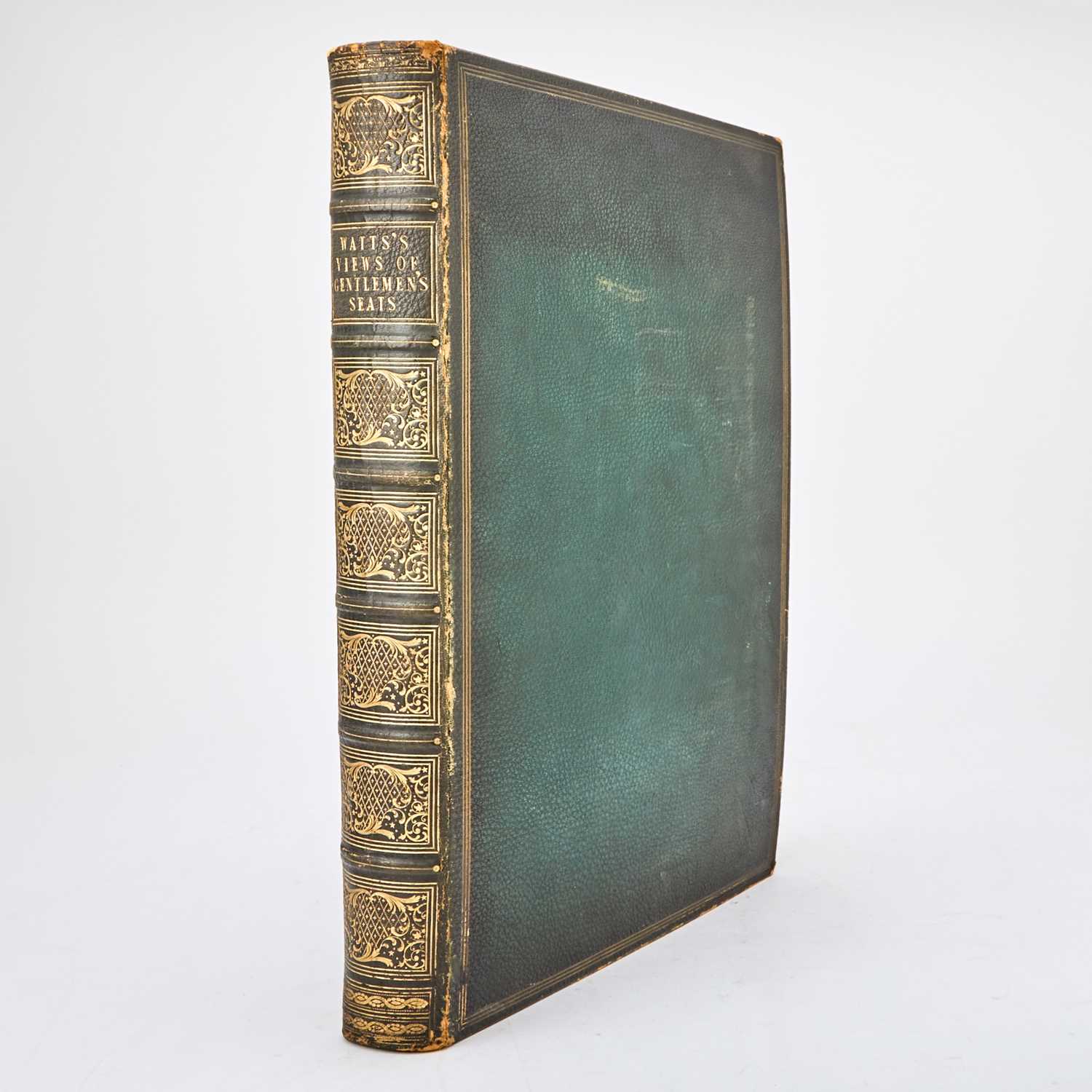 Lot 83 - Proof plates for Watt's views of English country houses, in a large green morocco album