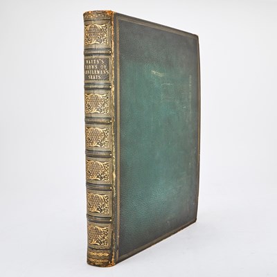 Lot 83 - Proof plates for Watt's views of English country houses, in a large green morocco album