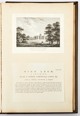 Lot 83 - Proof plates for Watt's views of English country houses, in a large green morocco album