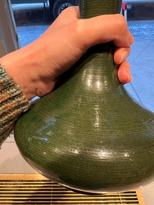 Lot 186 - A Rare Chinese Green Glazed Porcelain Bottle Vase