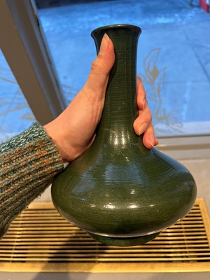 Lot 186 - A Rare Chinese Green Glazed Porcelain Bottle Vase