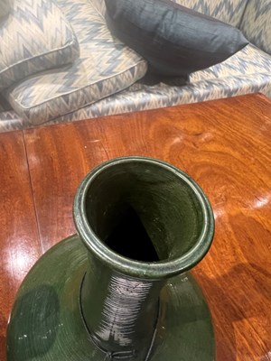 Lot 186 - A Rare Chinese Green Glazed Porcelain Bottle Vase