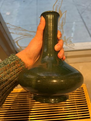 Lot 186 - A Rare Chinese Green Glazed Porcelain Bottle Vase